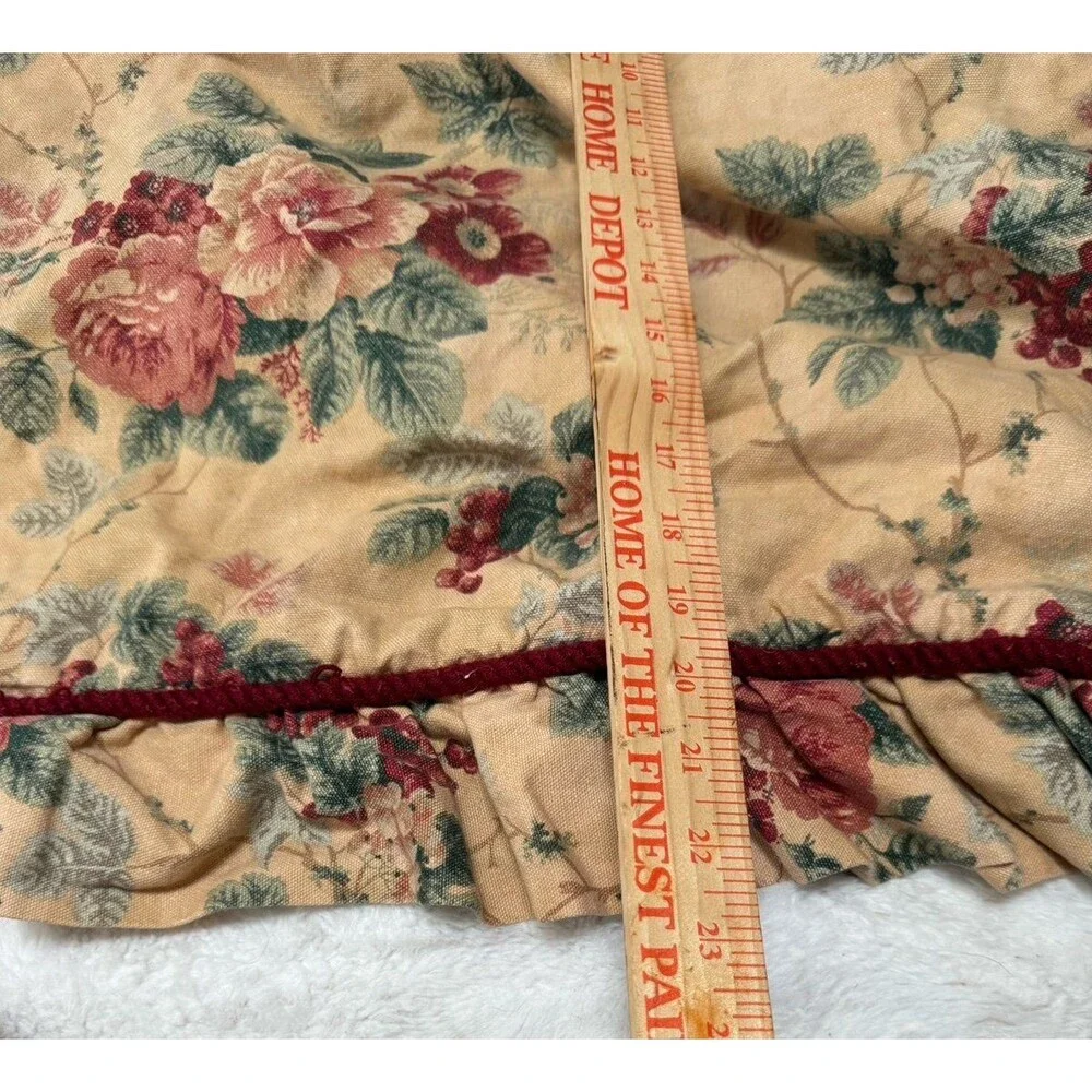VTG Waverly Home Fashions Floral Design Pillow Sham with Ruffles 30